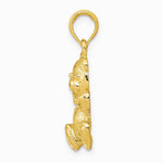 10K / 14K Yellow Gold Teddy Bear Pendant - Product Photo