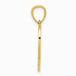 10K / 14K Yellow Gold Diamond-Cut Daddys Little Girl Heart Pendant - Product Photo