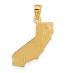 14k CALIFORNIA State Map Pendant - Product Photo