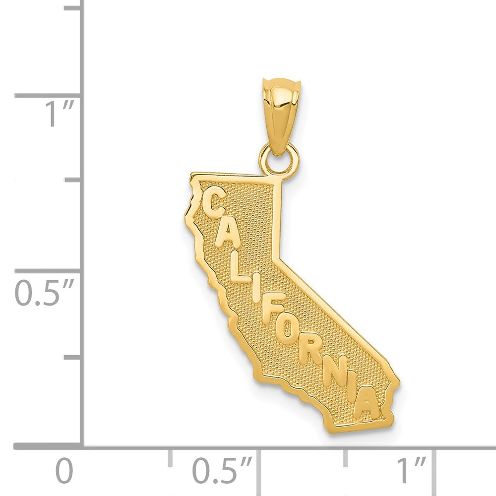 14k CALIFORNIA State Map Pendant - Product Photo