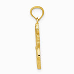 14K Yellow Gold Polished Anchor Pendant - Product Photo
