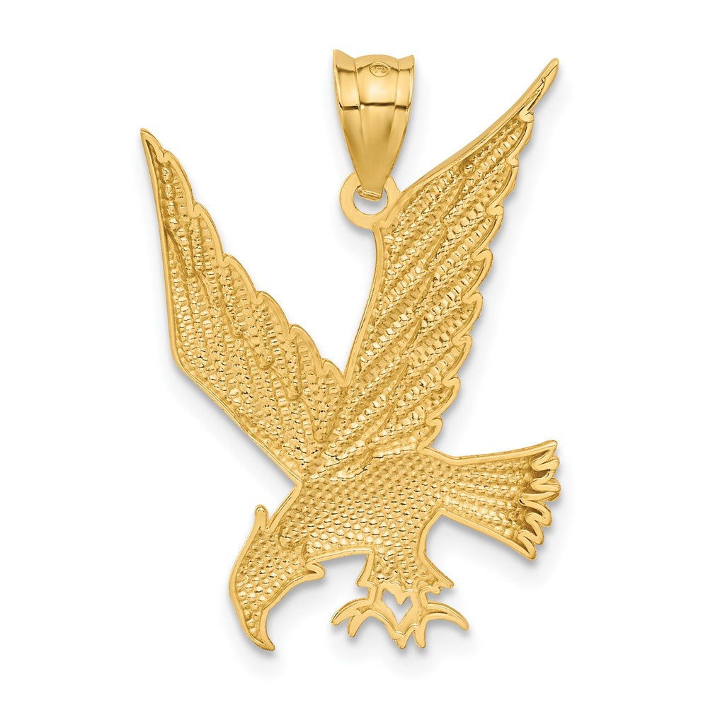 14k Diamond-cut Eagle Pendant - Product Photo