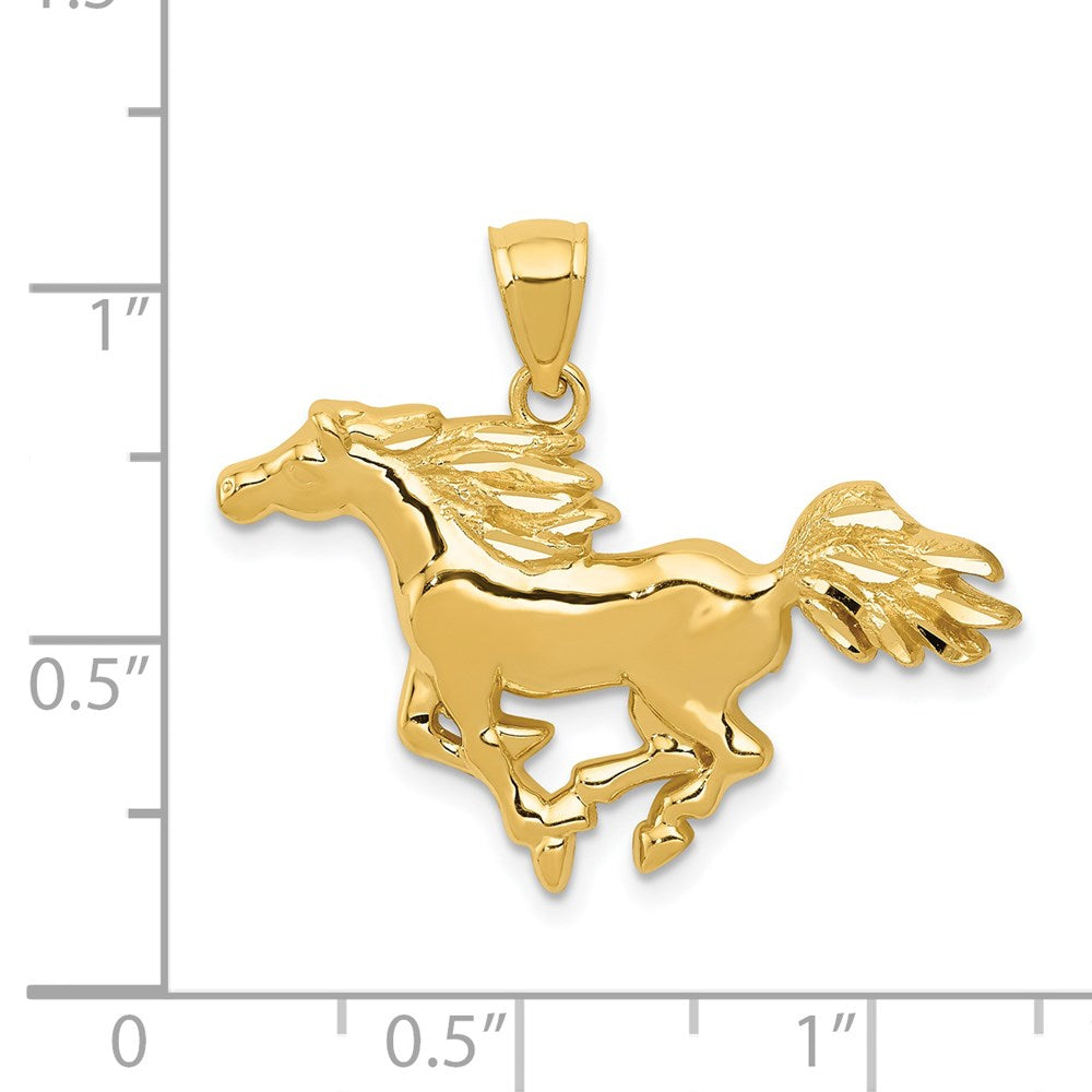 14k Polished Horse Pendant - Product Photo