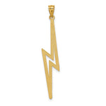 14k Polished D/C Lightning Bolt Pendant - Product Photo