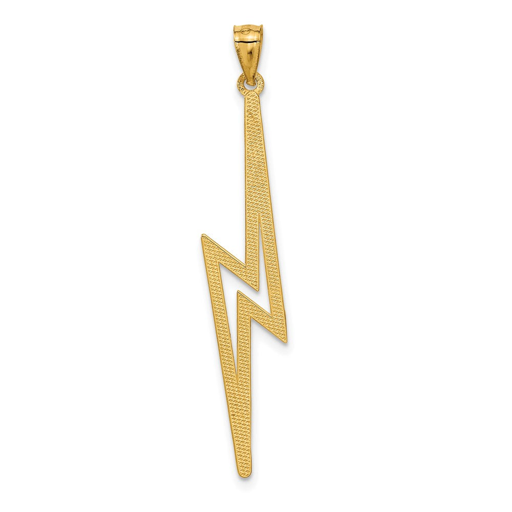 14k Polished D/C Lightning Bolt Pendant - Product Photo