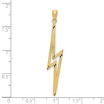 14k Polished D/C Lightning Bolt Pendant - Product Photo