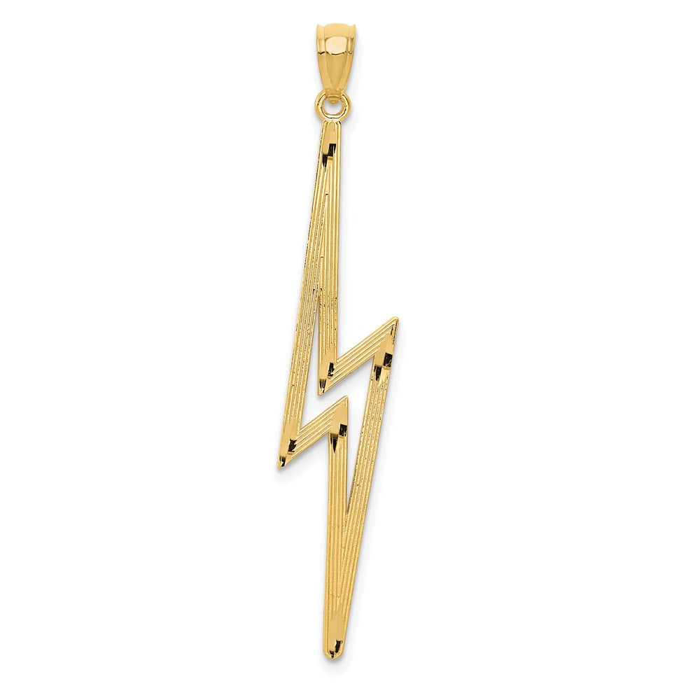 14k Polished D/C Lightning Bolt Pendant - Product Photo