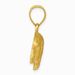 10K / 14K Yellow Gold Diamond-cut Bear Pendant - Product Photo