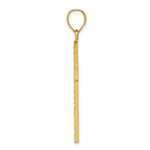 14K Yellow Gold Diamond-cut Cross Pendant - Product Photo