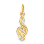 14k Treble Clef Charm - Product Photo