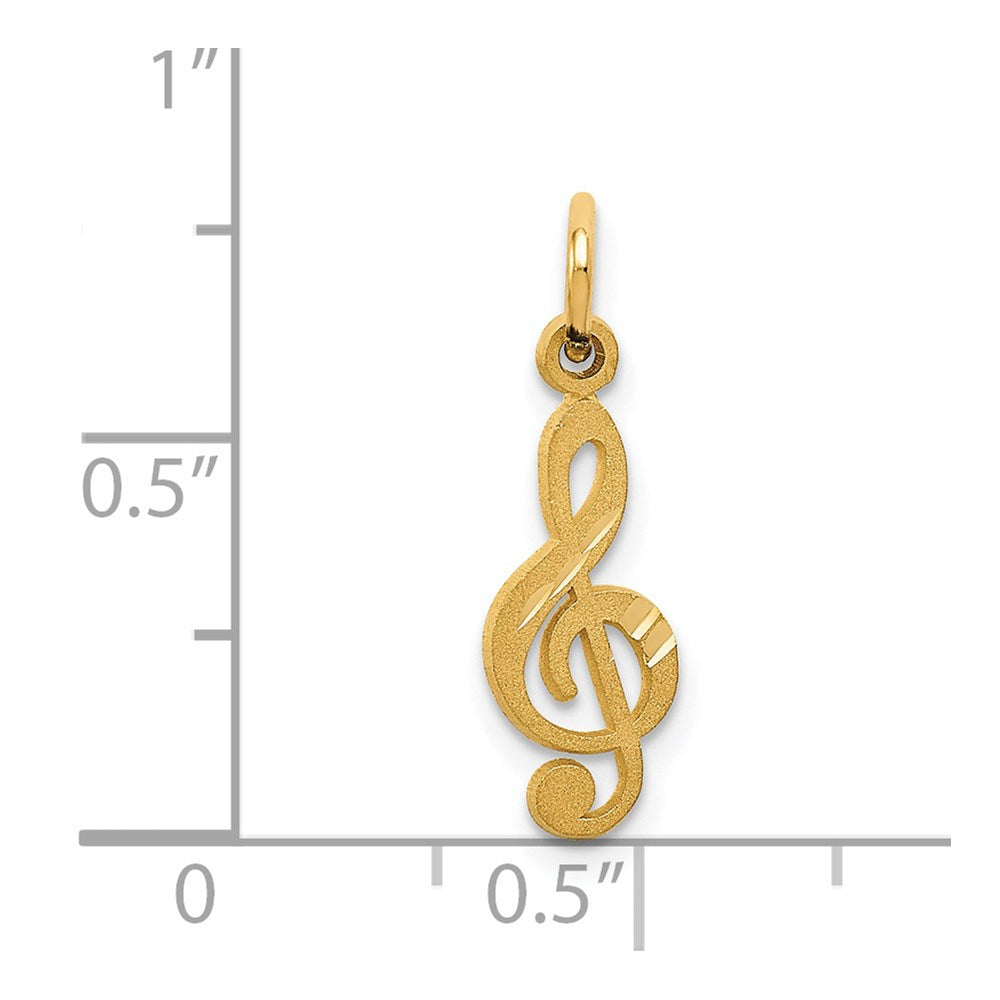 14k Treble Clef Charm - Product Photo
