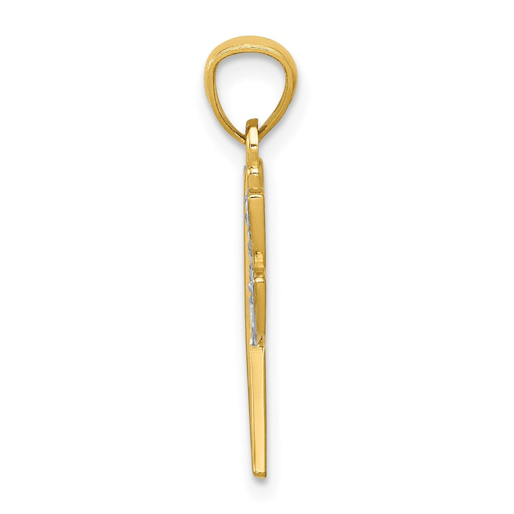 14k w/Rhodium Dragonfly Pendant - Product Photo