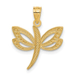 14k w/Rhodium Dragonfly Pendant - Product Photo