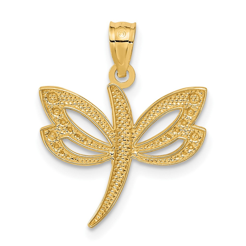 14k w/Rhodium Dragonfly Pendant - Product Photo