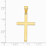 10K / 14K Yellow Gold Polished Cross Pendant - Product Photo