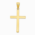 10K / 14K Yellow Gold Polished Cross Pendant - Product Photo