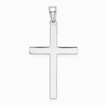 10K / 14K White Gold Polished Cross Pendant - Product Photo