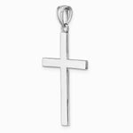 10K / 14K White Gold Polished Cross Pendant - Product Photo