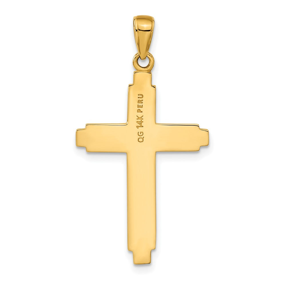 10K / 14K Yellow Gold Cross Pendant - Product Photo