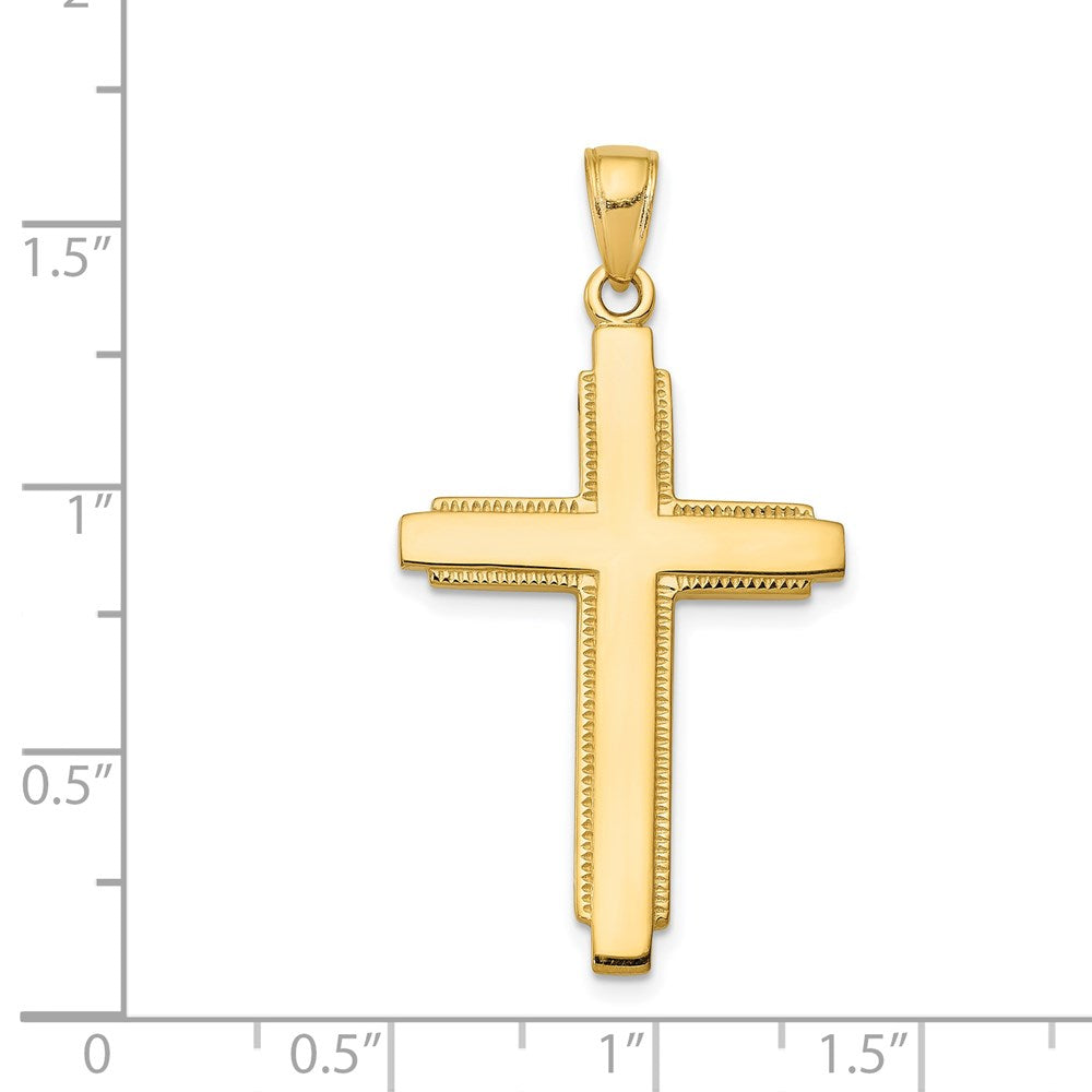 10K / 14K Yellow Gold Cross Pendant - Product Photo