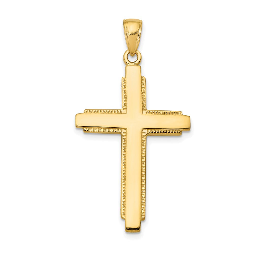 10K / 14K Yellow Gold Cross Pendant - Product Photo