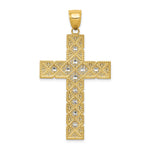 14K Yellow & Rhodium with Rhodium Latin Cross Pendant - Product Photo