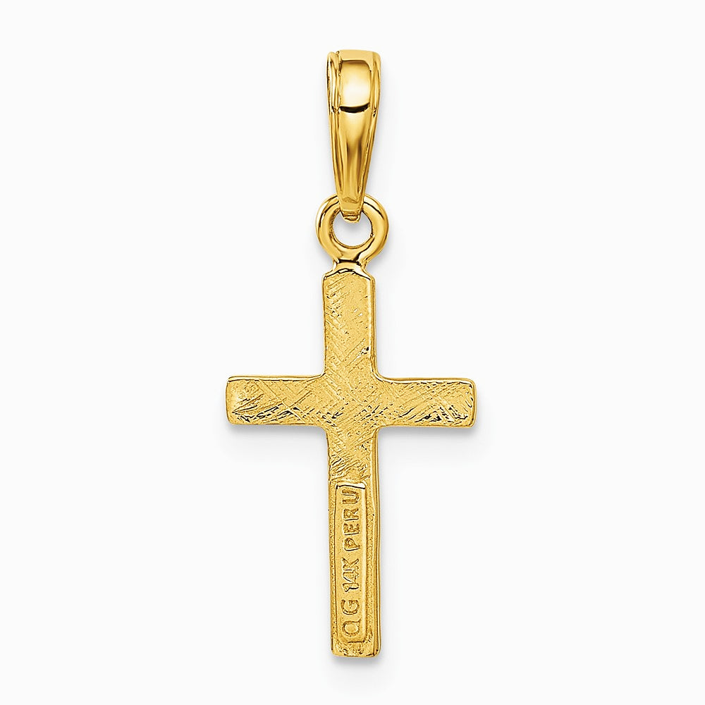 10K / 14K Yellow Gold Cross Pendant - Product Photo