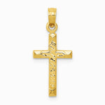 10K / 14K Yellow Gold Cross Pendant - Product Photo