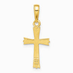10K / 14K Yellow Gold Cross Pendant - Product Photo