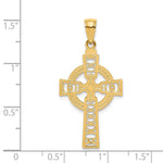 10K / 14K Yellow Gold Celtic Cross with Eternity Circle Pendant - Product Photo