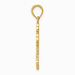 10K / 14K Yellow Gold Budded Cross Pendant - Product Photo