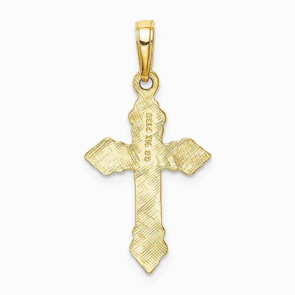 10K / 14K Yellow Gold Cross Pendant - Product Photo