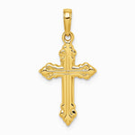 10K / 14K Yellow Gold Cross Pendant - Product Photo