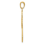 14K Yellow Gold Lacey Budded Cross Pendant - Product Photo