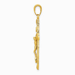 10K / 14K Yellow Gold INRI Crucifix Pendant - Product Photo