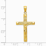 10K / 14K Yellow Gold INRI Crucifix Pendant - Product Photo