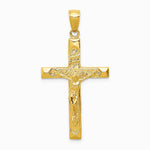 10K / 14K Yellow Gold INRI Crucifix Pendant - Product Photo