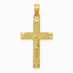10K / 14K Yellow Gold Crucifix Pendant - Product Photo