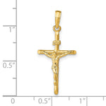 10K / 14K Yellow Gold Stick Style Crucifix Pendant - Product Photo