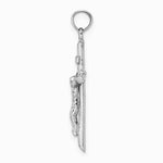 10K / 14K White Gold Stick Style Crucifix Pendant - Product Photo