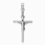 10K / 14K White Gold Stick Style Crucifix Pendant - Product Photo