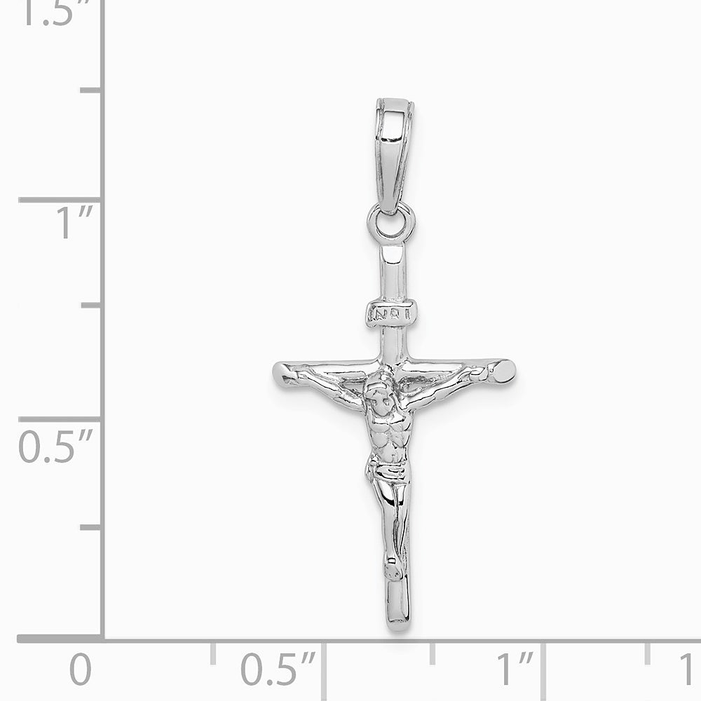10K / 14K White Gold Stick Style Crucifix Pendant - Product Photo