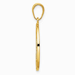 14K Yellow & Rhodium W/Rhodium Reversible Guardian Angel Prayer Pendant - Product Photo