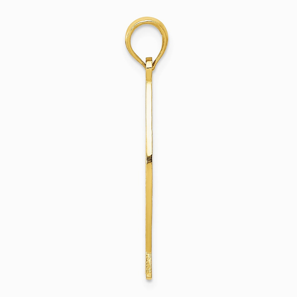 10K / 14K Yellow Gold Ichthus Fish With JESUS Pendant - Product Photo