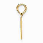 10K / 14K Yellow Gold Reversible Break apart Mizpah Heart Pendant - Product Photo