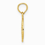 10K / 14K Yellow Gold Star of David in Circle Frame Pendant - Product Photo