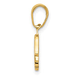 10K / 14K Yellow Gold Small Solid Hamsa Pendant - Product Photo