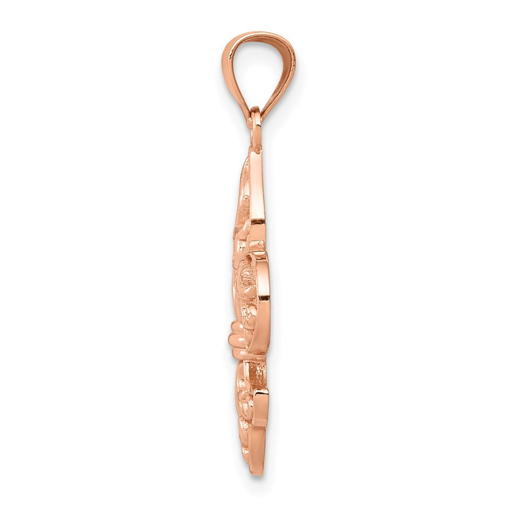 14k Rose Gold Fleur de lis Pendant - Product Photo
