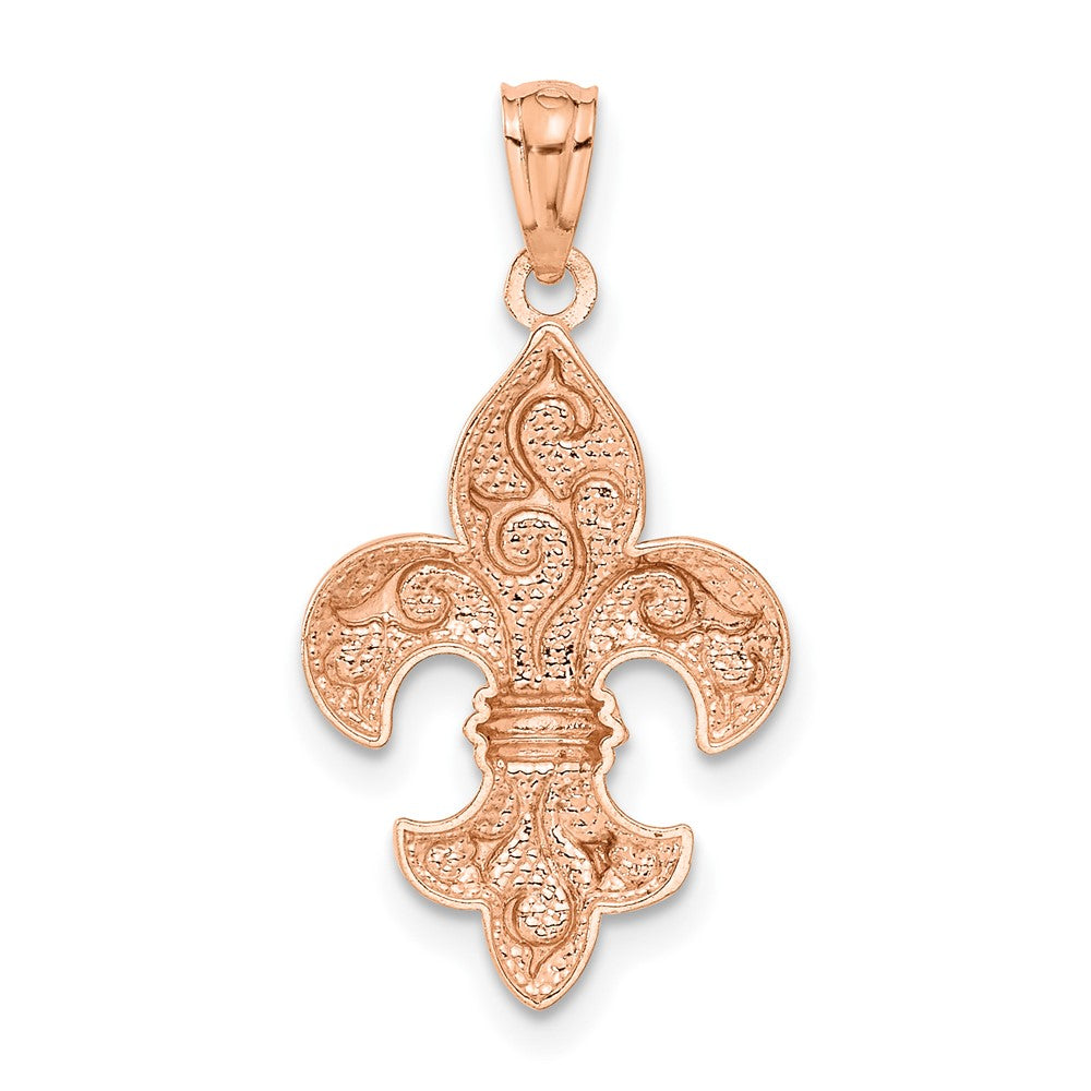 14k Rose Gold Fleur de lis Pendant - Product Photo