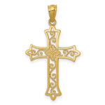 14k Yellow Gold Cross Pendant - Product Photo
